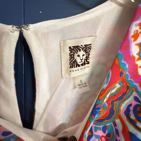 Anne Klein Paisley Print Sleeveless Slip Dress Size 6 NWT - Picture 3 of 8